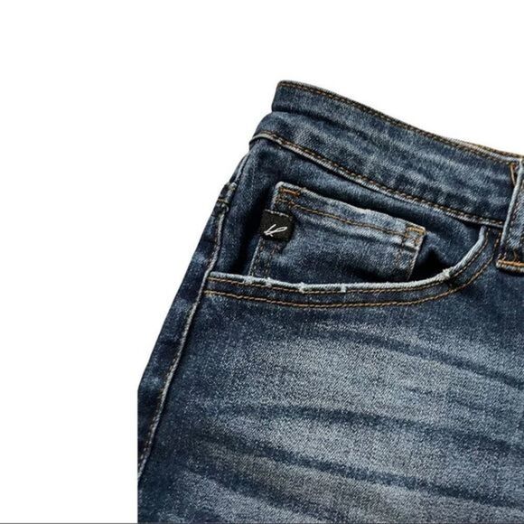 KanCan Frayed Hem Denim Skirt‎ Size 9/28 Dark wash - Picture 5 of 9